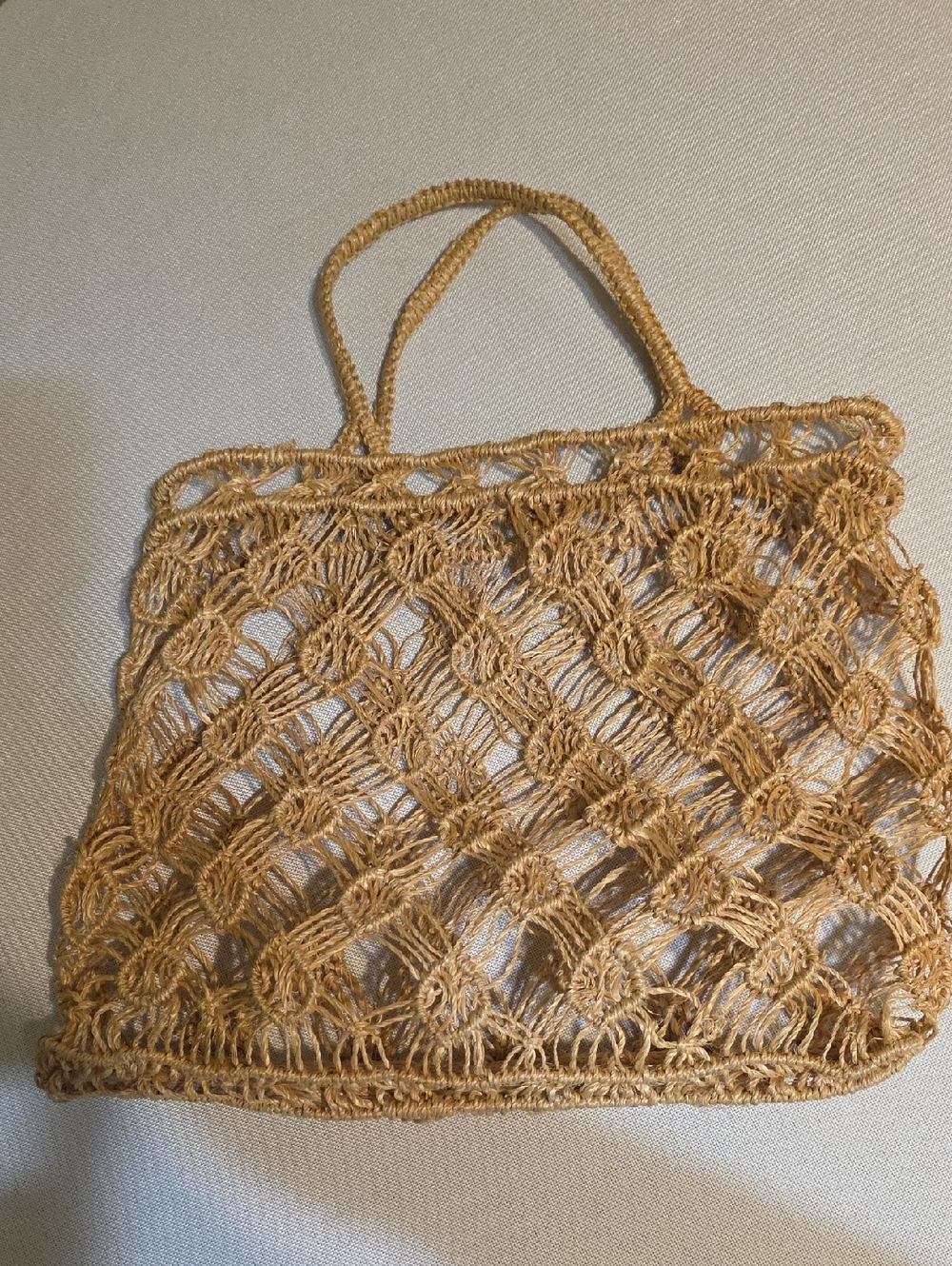 Makrame Natural hand twisted jute boho bag Vintage 1960s-1970s